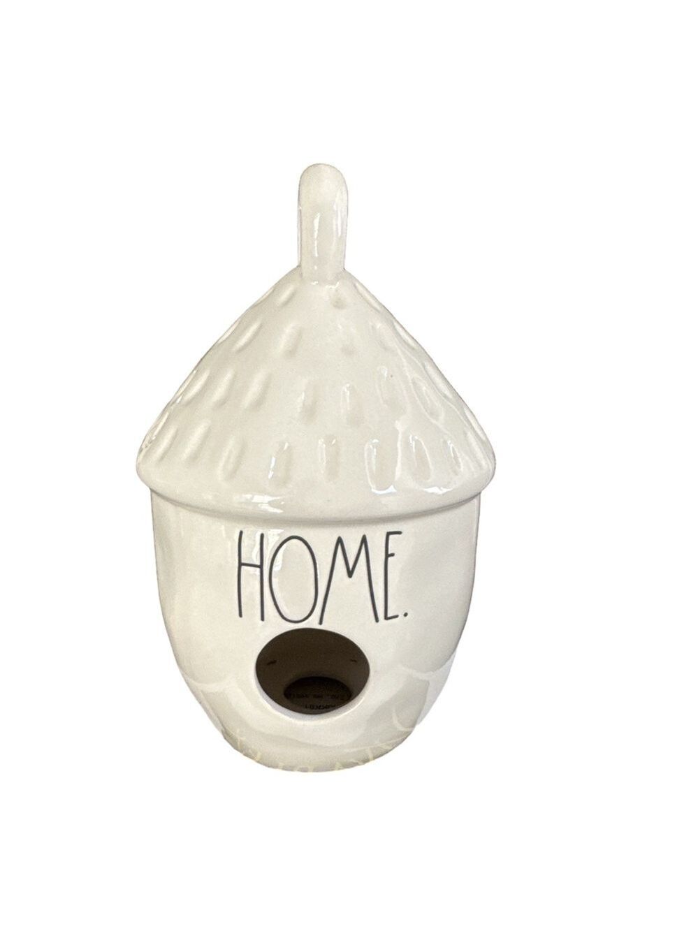Rae Dunn White Ceramic 'Home' Acorn Nut Birdhouse
